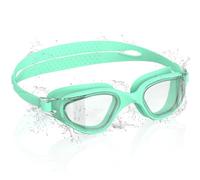 Ambienden Lunette Piscine Enfant, HD 180° Grand Angle Lunettes de Natation pour 3-14 Ans, Anti-Buée, Protection UV, Ajustement Rapide, Joint en Silicone, Lunette de Piscine Unisexes, T-Green