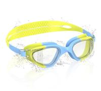 Ambienden Lunette Piscine Enfant, HD 180° Grand Angle Lunettes de Natation pour 3-14 Ans, Anti-Buée, Protection UV, Ajustement Rapide, Joint en Silicone, Lunette de Piscine Unisexes, T-BlueYL
