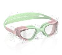Ambienden Lunette Piscine Enfant, HD 180° Grand Angle Lunettes de Natation pour 3-14 Ans, Anti-Buée, Protection UV, Ajustement Rapide, Joint en Silicone, Lunette de Piscine Unisexes, T-GreenPK