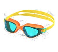 Ambienden Lunettes de Natation, Claire Vision Lunettes de Natation Anti-buée, Protection UV, Joints en Silicone, Ajustements Rapides, Unisexes Pour Adultes-orange