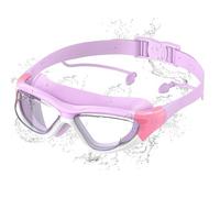 Ambienden Lunettes Natation Enfant, Anti-Buée Haute Définition, Protection UV, Silicone Médical, Ajustement Rapide, Unisexe 6-14 Ans, Purple