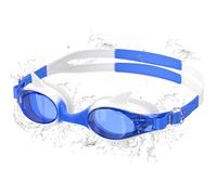 Ambienden Nouveau Design Lunette Piscine Enfant, 180° HD à Grand Angle de Vision Lunette de Natation Enfant, Anti-Buée, Protégées UV, Unisexe Lunette de Piscine pour les 3-10 Ans, White-Blue