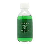 Ambientair. Recharge pour désodorisant 250ml. Arôme de thé Vert et de Citron Vert. Recharge sans Alcool pour diffuseur à bâtonnet. Recharge pour bâtonnets diffuseurs.