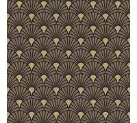 Ambiente - 20 SERVIETTES PAPIER ART DÉCO 33CM NOIR