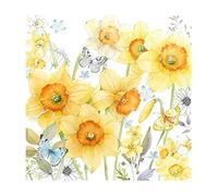 Ambiente Serviettes en papier 3 plis Motif jonquilles classiques