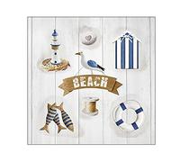 Ambiente - 20 SERVIETTES PAPIER PLAGE DÉCORATION MER 33CM