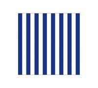 Ambiente - 20 SERVIETTES PAPIER RAYURES 33CM BLANC BLEU