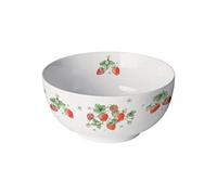 AMBIENTE Bol Blanc en Porcelaine Fine Fraises Délicieuses