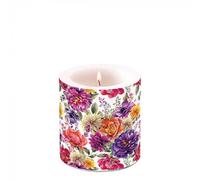 Ambiente Bougie pilier - 9 cm de haut - Fleurs d'Anne - Fleurs