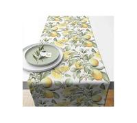 AMBIENTE Chemin de table en coton Citrons 40 x150 cm