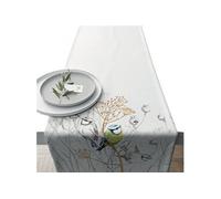AMBIENTE Chemin de table en coton oiseaux 40 x150 cm