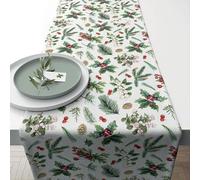 Ambiente Chemin de Table en Coton Verdure d'hiver 40 x 150 cm
