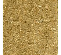 Ambiente Serviettes en papier Elegance 33 cm – Gaufré doré – Lot de 15