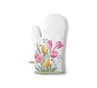 AMBIENTE Gant de cuisine Bouquet de tulipes 100 % coton