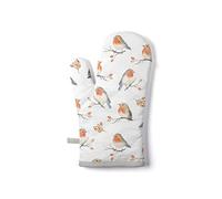AMBIENTE Gant de cuisine Oiseaux - Tissu extérieur 100 % coton - Dimensions : 18 x 30 cm