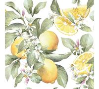 AMBIENTE Lot 20 serviettes en papier 33 x 33 cm - Citrons