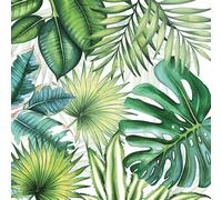 AMBIENTE Lot 20 serviettes en papier 33 x 33 cm - Feuilles Tropicales