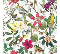 Serviettes de table - AMBIENTE - Paquet de 20 - 3 plis - 33x33cm - En papier de soie - Jetable - Motif jungle tropicale