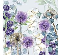 AMBIENTE Lot 20 serviettes en papier 33 x 33 cm - Monnaie-du-Pape Verte