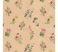 AMBIENTE Lot 20 serviettes en papier recyclé 33 x 33 cm - Fleurs mixtes & Naturel