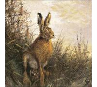 Ambiente Lot de 20 Serviettes de Table en Papier 3 Plis - Format Portrait de Lièvre