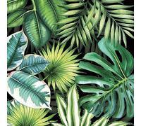 Ambiente Lot de 20 Serviettes de Table Motif Feuilles Tropicales 33 cm