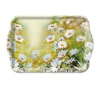 AMBIENTE Mini plateau Pâquerettes rectangulaire en mélamine - 20.5 x 13.5 cm VERT G