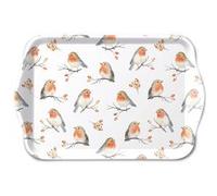 AMBIENTE Mini plateau rectangulaire en mélamine Robin Family - 20.5 x 13.5 cm BLANC G