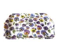 AMBIENTE Mini plateau vide poche rectangulaire Pensées 20.5 x 13.5 cm Blanc G