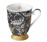Ambiente Mug 0,25L Luxury Leaves noir