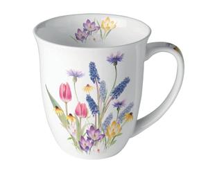 Ambiente Mug en porcelaine fine bonjour le printemps 0,4 litre