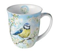 Ambiente Mug mésange bleue en porcelaine