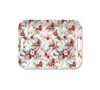 Ambiente Plateau Rectangulaire Mélamine - Fleurs et Baies d'Hiver - 46,5 x 32,5 cm