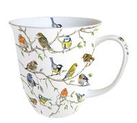 Ambiente Rahmenlos Tasse à thé/café Motif oiseaux Env. 0,4 l