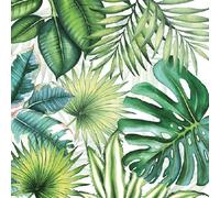 Ambiente Serviettes de table/fête/fête env. 33 x 33 cm - Feuilles tropicales - Idéal comme cadeau