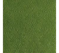 Ambiente Serviettes en Papier Dinner/Party env. 33x33cm Elegance Summer Green - Vert - Marriage - Baptême - Embossed/Embossé