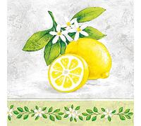 Ambiente Serviettes en Papier Dinner/Party env. 33x33cm Lemon Branch - Branche De Citron - Idéal comme Cadeau