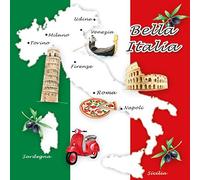 Ambiente Serviettes Bella Italia 33 x 33 cm Déjeuner/Fête
