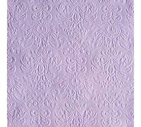 Ambiente Serviettes Lunch/Party 33x 33cm ELEGANCE Lavande estampé/Embossed