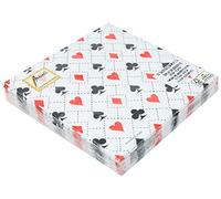 Ambiente Serviettes Motif : Cartes, Cartes - Pik, Croix, à Carreaux, Herz, 33x33cm, 3lagig 20 Pièces Pack