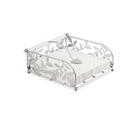 AMBIENTE Support à serviettes en papier - Branches - en métal argenté - Hauteur 7 cm - Largeur 18 cm - Profondeur 18 cm