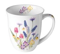 Ambiente Tasse à café avec anse - Tasse à thé - 0,4 l - En porcelaine fine - Porcelaine - Printemps - Impressions florales - Série Hello Spring