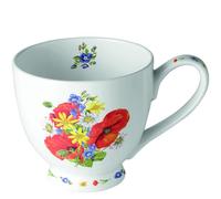 Ambiente Tasse en porcelaine d'environ 450 ml Tasse en porcelaine pour thé ou café Printemps Été Floral Field Bouquet