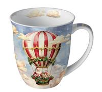 Tasse en Porcelaine Fine - La Montgolfière du Père Noël