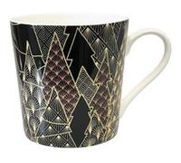 AMBIENTE Tasse en Porcelaine Fine Luxury Trees - Hauteur 9 cm - Diamètre 9 cm Noir G
