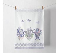 Ambiente Torchon de cuisine décoratif pour la cuisine, 70 x 50 cm, 100 % coton, lavande, maison de campagne, jardin, couleurs pastel, série Lovely Lavande
