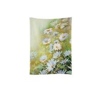 AMBIENTE Torchon en coton pâquerettes 50 x 70 cm