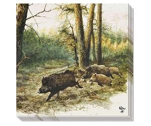 Ambiente Wild Boar in The Woods Serviettes 33 x 33 cm