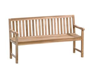 Ambientehome Banc de Jardin 4 Places en Teck Massif - Environ 180 cm de Large - en Bois de Teck Massif Non traité - Gris