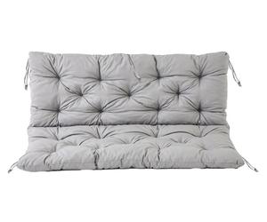 Ambientehome, Coussin rembouré pour mobilier de Jardin, pour Banc de 3 Places avec Dossier,env. 150x 98x8 cm,Couleur Grise